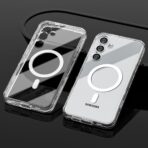 ⁦جراب لموبايل سامسونج جالاكسي S25 بلس من ايه اي كيس متوافق مع ماج سيف شفاف ومغناطيسي متين لا يصفر شديد التحمل ومقاوم للصدمات والسقوط، غطاء موبايل مغناطيسي آمن لموبايل جالاكسي S25 بلس⁩ - الصورة ⁦3⁩