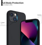 ⁦"جراب سليكون  يتوافق مع آيفون 12 - حماية مثالية وتصميم أنيق، متوافق مع الشحن اللاسلكي، يحمي من الصدمات والخدوش (أسود)⁩ - الصورة ⁦2⁩