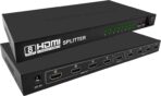 موزع HDMI ‏1 في 8 مخارج يدعم تقنية FHD عالية الدقة بالكامل ودقة 1080 بيكسل 4K، سبليتر HDMI بـ8 منافذ 1 الى 8 4K حقيقية × 2K نسخة 1.4 ، بولي يوريثين حراري من البولي يوريثين الحراري .