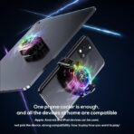 ⁦مبرد موبايل CX10 لعام 2025 مع أضواء ملونة ار جي بي ومشبك مغناطيسي، مبرد تبريد قوي 2 في 1 تبريد كالثلج من ميمو⁩ - الصورة ⁦5⁩