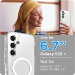 ⁦جراب لموبايل سامسونج جالاكسي S25 بلس من ايه اي كيس متوافق مع ماج سيف شفاف ومغناطيسي متين لا يصفر شديد التحمل ومقاوم للصدمات والسقوط، غطاء موبايل مغناطيسي آمن لموبايل جالاكسي S25 بلس⁩ - الصورة ⁦4⁩