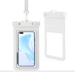 جراب بحر  مقاوم للماء شنطة موبايل  جافة متوافقة مع ايفون 15 برو ماكس 14 13 12 11 XS XR X 8 7 6 SE S وجالكسي S23 S22 الترا S21 S20 حتى انش أسود عبوة من قطعتين البولي بروبلين