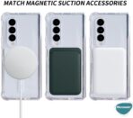 ⁦جراب حماية لموبايل سامسونج جالاكسي زي فولد 3 بنمط ماج سيف شفاف وناعم  [جراب متوافق مع - شفاف] بولي يوريثين⁩ - الصورة ⁦3⁩