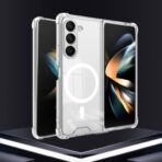 ⁦جراب حماية مغناطيسي شفاف ومتوافق مع تقنية ماج سيف لموبايل سامسونج جالاكسي Z فولد 6 رفيع جدًا ومضاد للاصفرار والخدوش من البولي كربونات الصلب⁩ - الصورة ⁦3⁩