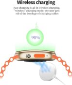 ⁦ساعة ذكية X10 الترا 3 بشاشة منحنية بتقنية NFC ، تصميم انيق 49 ملم، متتبع اللياقة البدنية، شحن لاسلكي، تطبيق ويرفيت برو للجوال في متجر iOS واندرويد للرجال والنساء .⁩ - الصورة ⁦6⁩