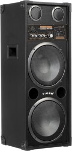 تايجر مكبر صوت TIGER TG - 15500يو اس بي - صوت نقي وواضح مكبر صوت (100W) بلوتوث , AUX, USB مع جهاز تحكم - أسود .