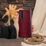 ⁦جراب من الجلد الصناعي الفاخر لهاتف  جالاكسي Z فولد 4 [شكل تمساح] شحن لاسلكي لسامسونج⁩ - الصورة ⁦5⁩