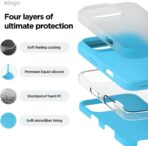 ⁦جراب متوافق مع ايفون 16 برو ماكس، جراب سيليكون سائل فاخر، غطاء واقي لكامل الجسم، مضاد للصدمات، هاتف نحيف، بطانة ناعمة مضادة للخدش، 6.9 انش⁩ - الصورة ⁦7⁩