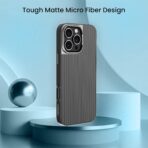 ⁦جراب  iPhone 16 Pro Max، متوافق مع MagSafe، أزرار معدنية، حماية للكاميرا، حماية من السقوط، تصميم نحيف، فتحات دقيقة، مضاد لبصمات الأصابع⁩ - الصورة ⁦4⁩