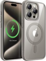 جراب مغناطيسي شفاف كريستالي لموبايل ايفون 14 برو ماكس 6.7 بوصة ماج سيف [لا يصفر] [حماية عسكرية] [مغناطيس قوي رقم 1]