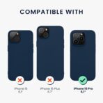 ⁦جراب موبايل آيفون 15 برو سيليكون ناعم وبولي يوريثين مقاوم للحرارة⁩ - الصورة ⁦2⁩