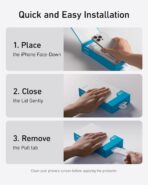 ⁦انكر واقي شاشة لهاتف ايفون 11 مصنوع الزجاج المقوى عالي الدقة خالي الفقاعات والغبار متين ومقاوم للسقوط بدرجة صلابة 9 سهل التركيب⁩ - الصورة ⁦6⁩