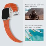 ⁦سوار رياضي متوافق مع iWatch بمقاس42/44/45/46/49ملم ، مصنوع من السيليكون الناعم والمريح للتهوية، مقاوم للماء ،متوافق مع ساعات الترا/الترا2 iWatch SE وسلسلة 1/2/3/4/5/6/7/8/9/10⁩ - الصورة ⁦4⁩