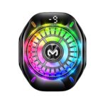 مبرد موبايل CX10 لعام 2025 مع أضواء ملونة ار جي بي ومشبك مغناطيسي، مبرد تبريد قوي 2 في 1 تبريد كالثلج من ميمو