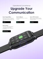 ⁦ساعة اورايمو watch 4 plus OSW-801 بخاصية الاتصال بالبلوتوث وشاشة HD مقاس 2 بوصة مع أكثر من 100 وضع رياضي، مقاومة للماء بتصنيف IP68⁩ - الصورة ⁦3⁩