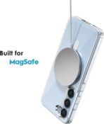 ⁦جراب شفاف لموبايل سامسونج جالاكسي S23 شبكة الجيل الخامس 5G [متوافق مع ماج سيف] [مغناطيس قوي] [لا يصفر] غطاء جوال مغناطيسي رفيع ممتص للصدمات خفيف الوزن ومتين⁩ - الصورة ⁦2⁩