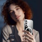 ⁦جراب حماية شفاف  لموبايل سامسونج جالاكسي A16 شبكة الجيل الخامس 5G/ 4G [متوافق مع ماج سيف] [مغناطيس قوي] [مضاد للاصفرار] جراب حماية مغناطيسي رفيع ممتص للصدمات وخفيف الوزن ومتين⁩ - الصورة ⁦2⁩