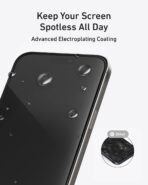 ⁦انكر واقي شاشة للخصوصية لموبايل ايفون 15 برو ماكس، واقي شاشة للخصوصية من الزجاج المقسى HD مضاد للتجسس، سهل التركيب⁩ - الصورة ⁦3⁩