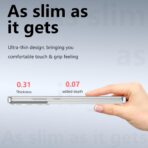 ⁦جراب حماية مغناطيسي شفاف لموبايل سامسونج جالاكسي S21 الترا شبكة الجيل الخامس 5G متوافق مع تقنية ماج سيف، جراب حماية بتصميم عسكري مضاد للصدمات لموبايل سامسونج S21 الترا⁩ - الصورة ⁦2⁩