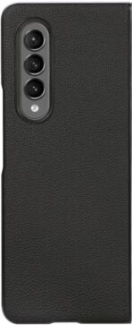 ⁦جراب حماية خلفي من الجلد متوافق مع موبايل سامسونج جالاكسي Z فولد 4، جلد صناعي⁩ - الصورة ⁦5⁩