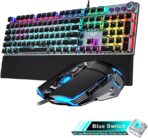 ⁦مجموعة جيمنج مضيئة AULA T500 المخصصة للألعاب لوحة مفاتيح ميكانيكية ببكرة الوسائط المتعددة المتطورة مع ماوس ميكانيكى قابلين للبرمجة من اولا .⁩ - الصورة ⁦5⁩