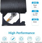 ⁦External CD/DVD Drive USB  خارجي USB 3.0 ونوع سي، محرك اقراص بيفا USB C نوع سي سهل التوصيل والتشغيل لجميع أجهزة اللاب توب وأجهزة الكمبيوتر المكتبية ويندوز 7/8/10/11 وماك او اس لماك بوك وماك بوك برو وماك بوك⁩ - الصورة ⁦2⁩