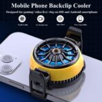 ⁦مبرد الموبايل  dla6 - مروحة تبريد شبه موصل بمشبك خلفي للألعاب / والبث المباشر للتيك توك ومدونات الفيديو، تدعم الهواتف الذكية بعرض 58-98 ملم، هاتف ذكي، 8 دبابيس⁩ - الصورة ⁦3⁩