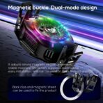 ⁦مبرد موبايل CX10 لعام 2025 مع أضواء ملونة ار جي بي ومشبك مغناطيسي، مبرد تبريد قوي 2 في 1 تبريد كالثلج من ميمو⁩ - الصورة ⁦6⁩