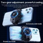 ⁦مبرد موبايل للالعاب (DLA7)، مروحة تبريد مع مشتت حراري باضاءة LED اشباه الموصلات، حافظة تبريد ، لالعاب جوالات ايفون/اندرويد، درجة حرارة الهاتف الذكي⁩ - الصورة ⁦6⁩