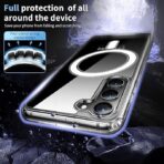 ⁦جراب شفاف لموبايل S23+ بلس-سامسونج جالاكسي S23+ [متوافق مع ماج سيف] [مغناطيس قوي] [لا يصفر] غطاء جوال مغناطيسي رفيع ممتص للصدمات خفيف الوزن ومتين⁩ - الصورة ⁦3⁩