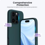 ⁦جراب حماية رفيع من السيليكون السائل مع 3 طبقات من المطاط الناعم المقاوم للصدمات وبطانة مايكروفايبر مضادة للخدش متوافق مع موبايل آيفون 13 برو⁩ - الصورة ⁦5⁩