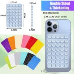 ⁦جراب موبايل بقاعدة لاصقة من السيليكون مزدوج الجوانب من سيفوكين، مقبض موبايل لاصق بدون استخدام اليدين لصور السيلفي ومقاطع الفيديو، سميك | قابل للغسل | غير قابل للانزلاق لآيفون واندرويد، أزرق فاتح⁩ - الصورة ⁦6⁩