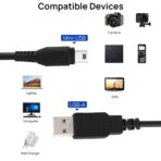 ⁦كابل ميني بي V3 ، USB 2.0 A الى منفذ 5 دبابيس لهارد HDD الخارجي والكاميرا وقارئ البطاقات وسكانر 1 متر، حاسوب شخصي، هاتف ذكي، ماسحة ضوئية⁩ - الصورة ⁦3⁩