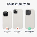 ⁦جراب متوافق مع ايفون 15 برو ماكس  - جراب سيليكون ناعم ورفيع من البولي يوريثين مقاوم للحرارة⁩ - الصورة ⁦4⁩