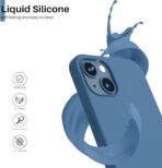 ⁦جراب متوافق مع ايفون 13 برو ماكس 6.1 بوصة | جراب رفيع من السيليكون السائل 3 طبقات لتغطية كاملة من الجل المطاطي الناعم 6.1 بوصة⁩ - الصورة ⁦4⁩