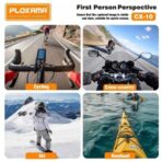 ⁦PLOKAMA حامل الصدر CX-10 للكاميرا الرياضية والهاتف الذكي - تصوير منظور الشخص الأول FPV - مرن، قابل للتعديل 360 درجة، سريع الفك للأجهزة الرياضية - اسود⁩ - الصورة ⁦7⁩