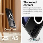 ⁦جراب حماية مغناطيسي شفاف ومتوافق مع تقنية ماج سيف لموبايل سامسونج جالاكسي Z فولد 6 رفيع جدًا ومضاد للاصفرار والخدوش من البولي كربونات الصلب⁩ - الصورة ⁦4⁩