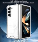 جراب حماية مغناطيسي شفاف كريستالي لموبايل سامسونج زد فولد 4 متوافق مع الشحن اللاسلكي ماج سيف بمغناطيس ثابت مع مقاومة للسقوط حتى 3 متر، جراب حماية رفيع مضاد للصدمات لسامسونج جالاكسي فولد 4