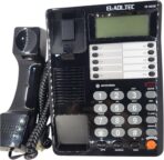 ⁦هاتف سلكي جديد موديل 30 NEW من العدل تك، مزود بشاشة ال سي دي باضاءة خلفية، مكبر صوت، 24 نغمة رنين، الة حاسبة ومنبه (اسود)⁩ - الصورة ⁦4⁩