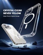 ⁦جراب حماية ماج سيف لموبايل ايفون 16 برو ماكس فقط من لاميكال [شفاف للغاية ومضاد للاصفرار]  مقاوم للخدش، حماية الشاشة والعدسات، مغناطيس قوي⁩ - الصورة ⁦6⁩