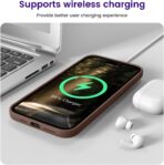 ⁦جراب حماية من السيليكون السائل لكامل الجسم مضاد للصدمات بتصميم نحيف مع بطانة مايكروفايبر ناعمة مضادة للخدش متوافق موبايل ايفون 13 برو ماكس 6.7 بوصة⁩ - الصورة ⁦6⁩