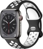 ⁦سوار ساعة ابل 49 ملم 45 ملم  44 ملم 42 ملم ، سوار اي ووتش رياضي من السيليكون للنساء والرجال لساعة ابل الترا باند سلسلة 8 7 سلسلة اس اي 2 اس اي 6 5 4 3 2 1⁩ - الصورة ⁦9⁩