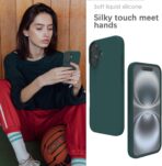 ⁦جراب سيليكون ناعم الملمس ومقاوم للصدمات والغبار ومضاد للانزلاق ، جراب موبايل ارمور يغطي الهيكل بالكامل لموبايل آبل آيفون 16 بلس⁩ - الصورة ⁦7⁩