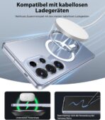 ⁦جراب حماية مغناطيسي من السيليكون رفيع وقوي وبحماية عسكرية ومضاد للصدمات والسقوط متوافق مع ماج سيف لموبايل سامسونج جالاكسي S25 الترا⁩ - الصورة ⁦4⁩