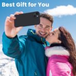 ⁦"جراب سليكون  يتوافق مع آيفون 12 - حماية مثالية وتصميم أنيق، متوافق مع الشحن اللاسلكي، يحمي من الصدمات والخدوش (أسود)⁩ - الصورة ⁦4⁩