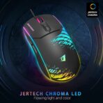 ⁦ماوس الألعاب Jertech SHOOTER XP14 RGB - مستشعر بصري 3600 نقطة في البوصة - معدل استطلاع 125 هرتز - كابل مضفر⁩ - الصورة ⁦6⁩