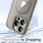 ⁦جراب مغناطيسي شفاف كريستالي لموبايل ايفون 14 برو ماكس 6.7 بوصة ماج سيف [لا يصفر] [حماية عسكرية] [مغناطيس قوي رقم 1]⁩ - الصورة ⁦3⁩