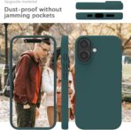 ⁦جراب سيليكون ناعم الملمس ومقاوم للصدمات والغبار ومضاد للانزلاق ، جراب موبايل ارمور يغطي الهيكل بالكامل لموبايل آبل آيفون 16 بلس⁩ - الصورة ⁦4⁩