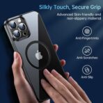 ⁦جراب مغناطيسي رفيع وشفاف لموبايل ايفون 14 برو ماكس 6.7 بوصة متوافق مع ماج سيف ومضاد للاصفرار حماية من الدرجة العسكرية [مغناطيس قوي رقم 1]⁩ - الصورة ⁦4⁩