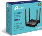 راوتر واي فاي5TP-LINK Archer C54 جيجاهرتز ثنائي الموجات ام يو و ام اي ام او راوتر انترنت لاسلكي متعدد الأوضاع 3 في 1 4 هوائيات خارجية مدى تغطية طويل - وظائف الحماية الأبوية - لون أسود AC1200